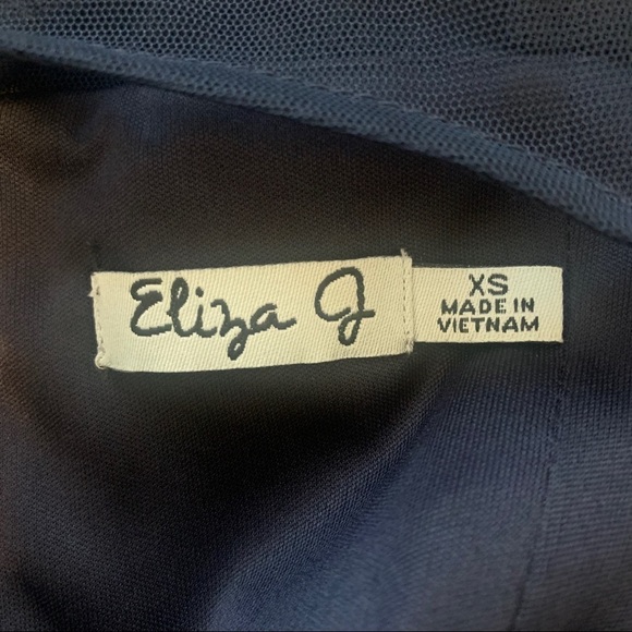 Eliza J Sleeveless Illusion Neckline Embroidery Dress - Picture 6 of 7